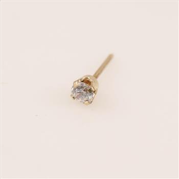 14kt Gold Diamond Single Earring