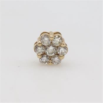 14kt Gold Diamond Single Earring
