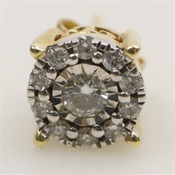 14kt Gold Diamond Single Earring