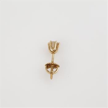 14kt Gold Diamond Single Stud Earring