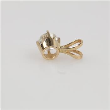 14kt Gold Diamond Solitaire Pendant