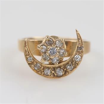 14kt Gold Diamond Spinner Ring
