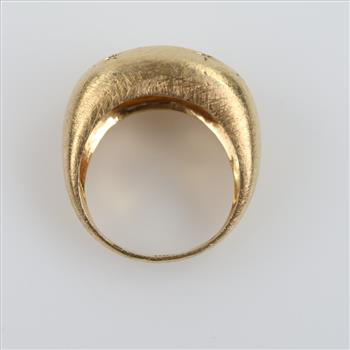 14kt Gold Diamond Star Dome Ring