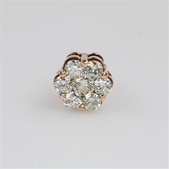 14kt Gold Diamond Stud Earring