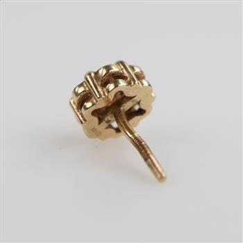 14kt Gold Diamond Stud Earring