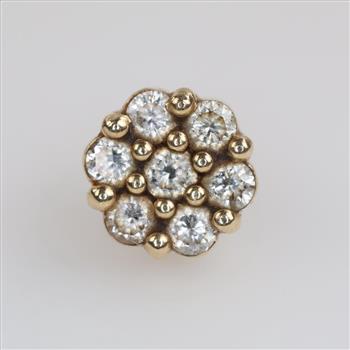 14kt Gold Diamond Stud Earring