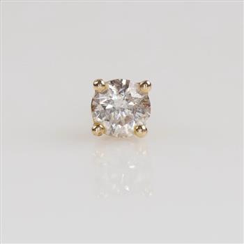 14kt Gold Diamond Stud Earring