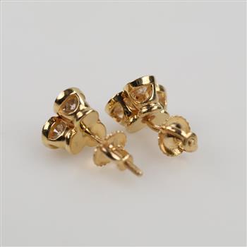 14kt Gold Diamond Stud Earrings