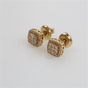 14kt Gold Diamond Stud Earrings