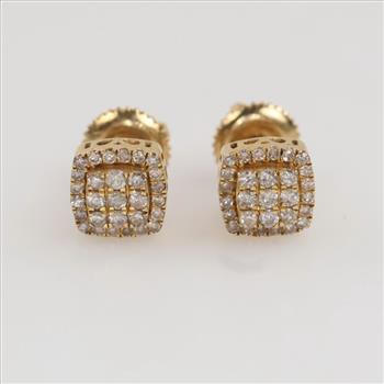 14kt Gold Diamond Stud Earrings