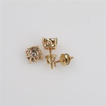 14kt Gold Diamond Stud Earrings