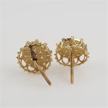 14kt Gold Diamond Stud Earrings