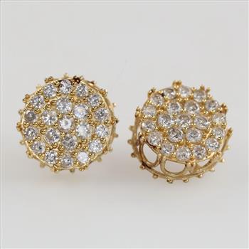 14kt Gold Diamond Stud Earrings