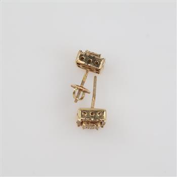 14kt Gold Diamond Stud Earrings