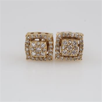 14kt Gold Diamond Stud Earrings