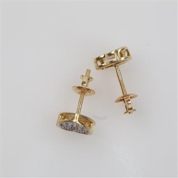 14kt Gold Diamond Stud Earrings