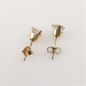 14kt Gold Diamond Stud Earrings