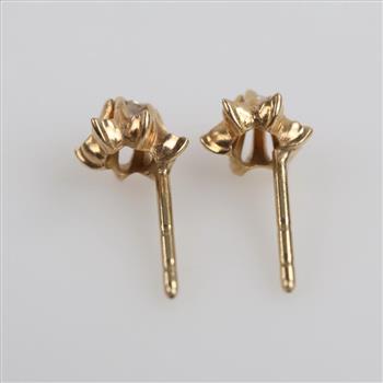14kt Gold Diamond Stud Earrings
