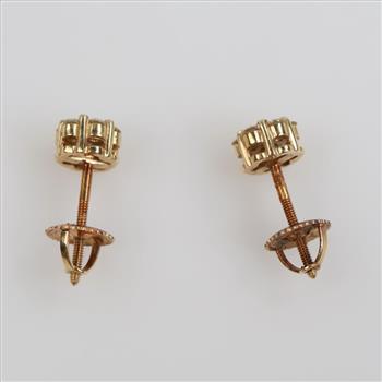 14kt Gold Diamond Stud Earrings