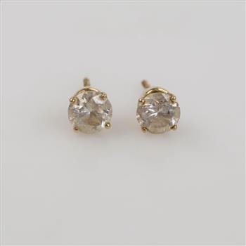 14kt Gold Diamond Stud Earrings