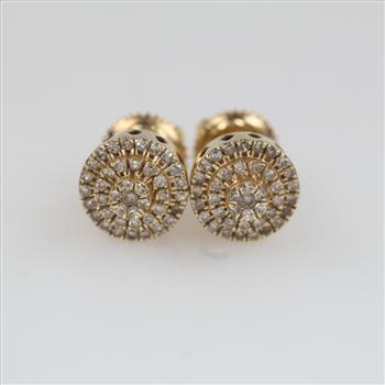 14kt Gold Diamond Stud Earrings