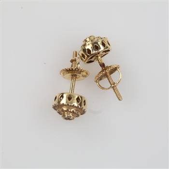 14kt Gold Diamond Stud Earrings