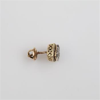 14kt Gold Diamond Stud Single Earring