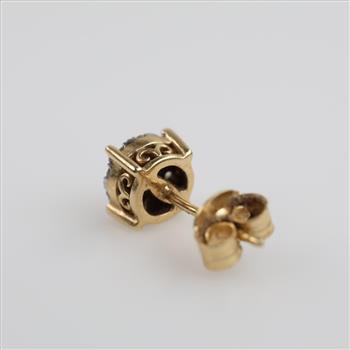14kt Gold Diamond Stud Single Earring