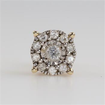 14kt Gold Diamond Stud Single Earring
