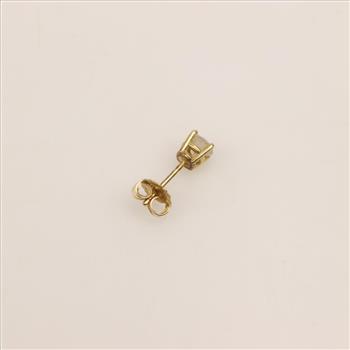 14kt Gold Diamond Stud Single Earring