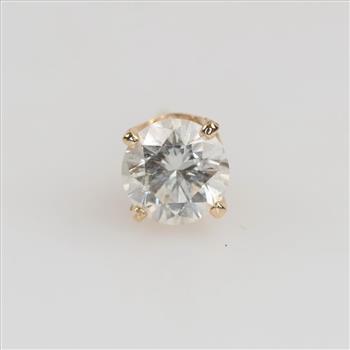 14kt Gold Diamond Stud single Earring
