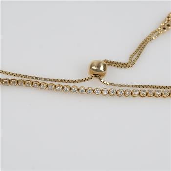 14kt Gold Diamond Tassel Bracelet