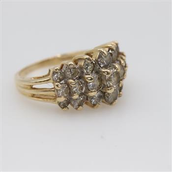 14kt Gold Diamond Waterfall Ring