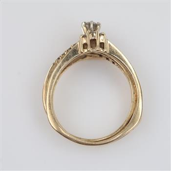 14kt Gold Diamond Wedding Ring Set