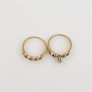 14kt Gold Diamond Wedding Set