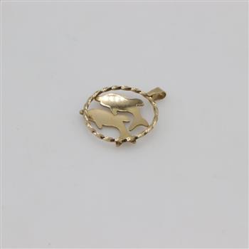 14kt Gold Dolphin Pendant