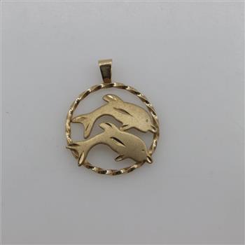 14kt Gold Dolphin Pendant