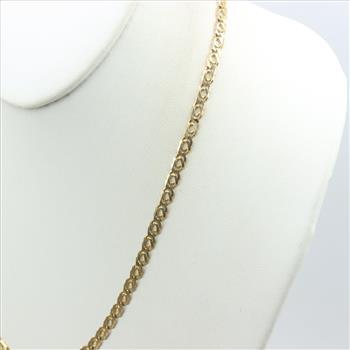 14kt Gold Double Curb Chain Necklace