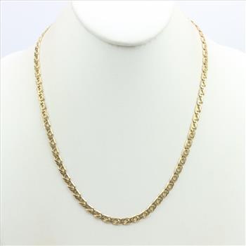 14kt Gold Double Curb Chain Necklace