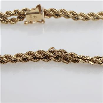14kt Gold Double Rope Necklace