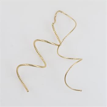 14kt Gold Double Spiral Thread Earrings