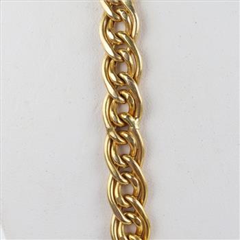 14kt Gold Double Twisted Rope Hollow Chain Link Necklace