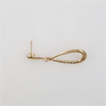 14kt Gold Drop Single Dangle Earring