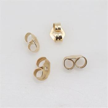 14kt Gold Earring Backings; 4 Pieces