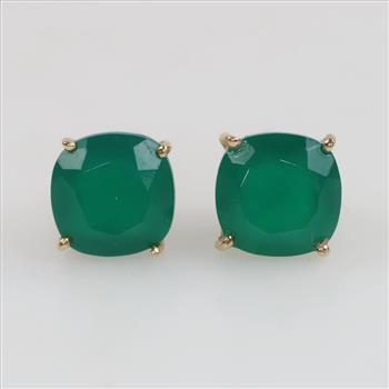 14kt Gold Emerald Earrings
