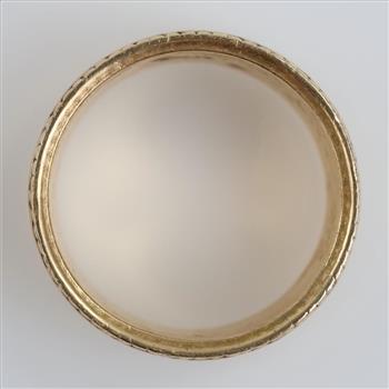 14kt Gold Engraved Design Miligrain Band