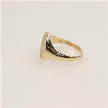 14kt Gold Engraved Signet Ring