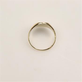 14kt Gold Engraved Signet Ring