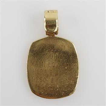 14kt Gold F Initial Pendant