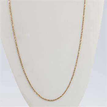 14kt Gold Fancy Rope Chain Necklace